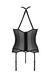 Корсет с пажами Passion SATARA CORSET S/M black, стринги, кружево, застежки спереди и сзадиSO8476,4 - интернет-магазин интимных товаров Squitter