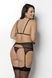 Корсет із пажами Passion AMBERLY CORSET 4XL/5XL, black, асиметричний крій, мережива, стрінги SO7051,2 - інтернет-магазин інтимних товарів Squitter