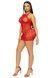 Платье-сетка со стразами Leg Avenue Rhinestone halter mini dress Red, открытая спина, one sizeSO7958,9 - интернет-магазин интимных товаров Squitter