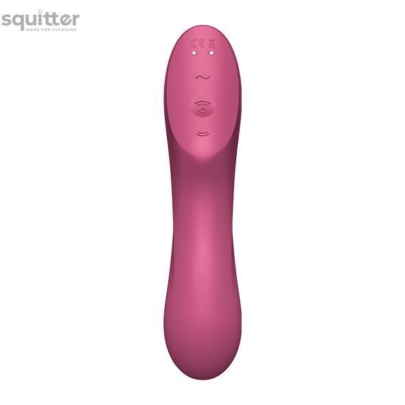 Вакуумный стимулятор с вибрацией Satisfyer Curvy Trinity 3 Red SO6117 - онлайн-сексшоп Сквитер