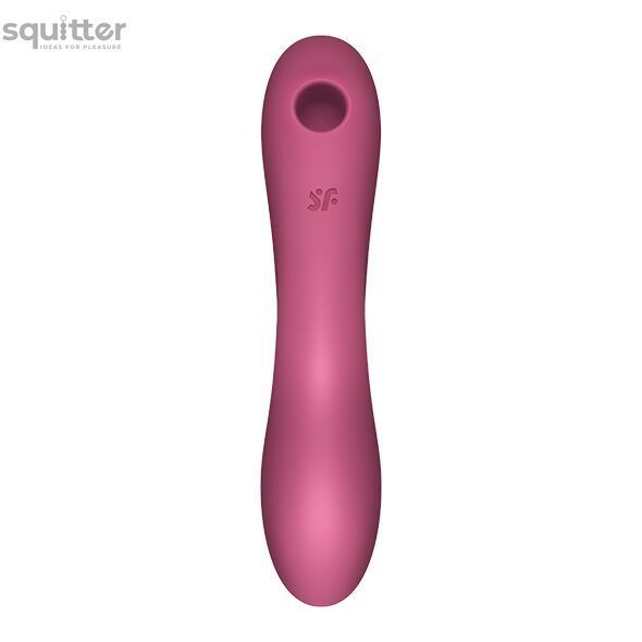 Вакуумный стимулятор с вибрацией Satisfyer Curvy Trinity 3 Red SO6117 - онлайн-сексшоп Сквитер