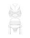 Комплект Obsessive Premisis White 3-pcs crotchless set L/XL SX3119,3 - інтернет-магазин інтимних товарів Squitter