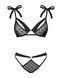 Напівпрозорий еротичний комплект Obsessive Obsessivia 2-pcs set black S/M, бюстгальтер та трусики SO7297,5 - інтернет-магазин інтимних товарів Squitter