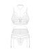 Комплект Obsessive Premisis White 3-pcs crotchless set L/XL SX3119,2 - інтернет-магазин інтимних товарів Squitter