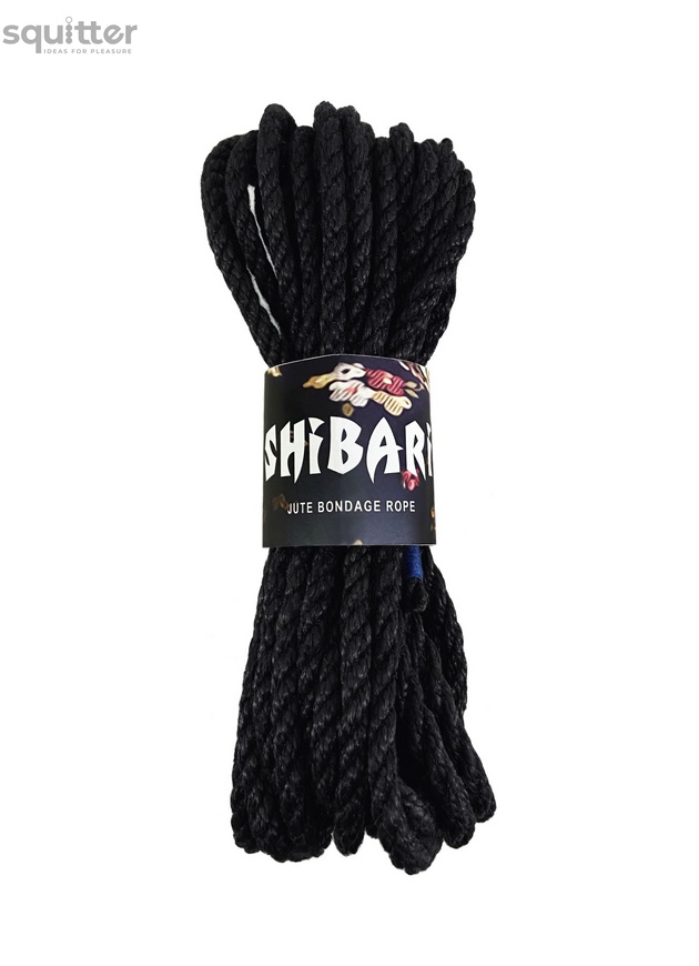 Джутова мотузка для шібарі Feral Feelings Shibari Rope, 8 м чорна SO4004 фото