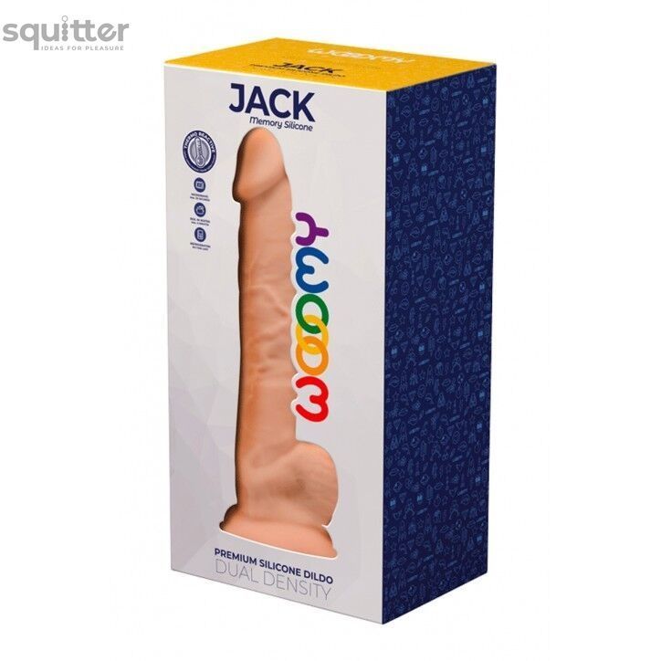 Силиконовый фаллоимитатор Wooomy Jack, термореактивный, с присоской, длина 23,1 см, диаметр 4,8 см SO7398 - онлайн-сексшоп Сквитер