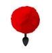 Силіконова анальна пробка М Art of Sex - Silicone Butt plug Rabbit Tail Red, діаметр 3,5 см SO6964,2 - інтернет-магазин інтимних товарів Squitter