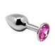 Металева анальна пробка з кристалом Alive Mini Metal Butt Plug Pink L SO6008 фото 1