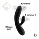 Гнучкий вібратор кролик з двома моторами FeelzToys Lea Rabbit Vibrator Black SO4433 фото 6