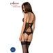 Корсет с пажами, трусики с ажурным декором и открытым шагом Ursula Corset black XXL/XXXL &mdash; PassionSO5837,2 - интернет-магазин интимных товаров Squitter