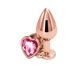 Анальна пробка NS Novelties Rear Assets - Rose Gold Heart - Medium - Pink SX4370,1 - інтернет-магазин інтимних товарів Squitter