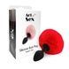 Силіконова анальна пробка М Art of Sex - Silicone Butt plug Rabbit Tail Red, діаметр 3,5 см SO6964,3 - інтернет-магазин інтимних товарів Squitter