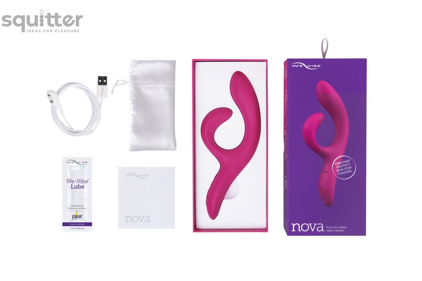 Смарт вибратор-кролик We-Vibe Nova Fuchsia, эргономичный, регулируемый угол наклона ствола SO6930 фото