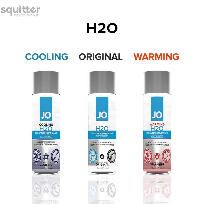 Охолоджувальна змазка на водній основі JO H2O COOLING (30 мл) з ментолом, рослинний гліцерин SO1450 - онлайн-сексшоп Сквітер