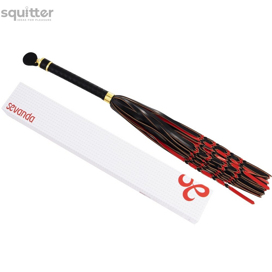 Флогер LOCKINK SEVANDA Red & Black Braided Tail Flogger SX0876 фото