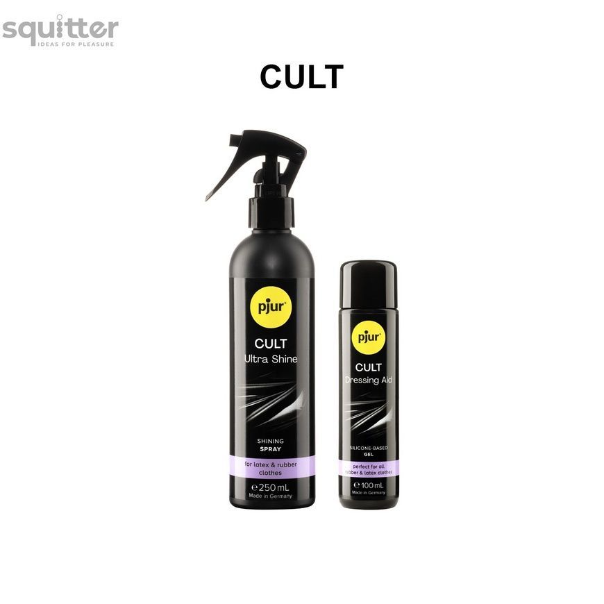 Спрей для ухода за одеждой из резины и латекса pjur Cult Ultra Shine 250 мл, придает блеск PJ10260 - онлайн-сексшоп Сквитер