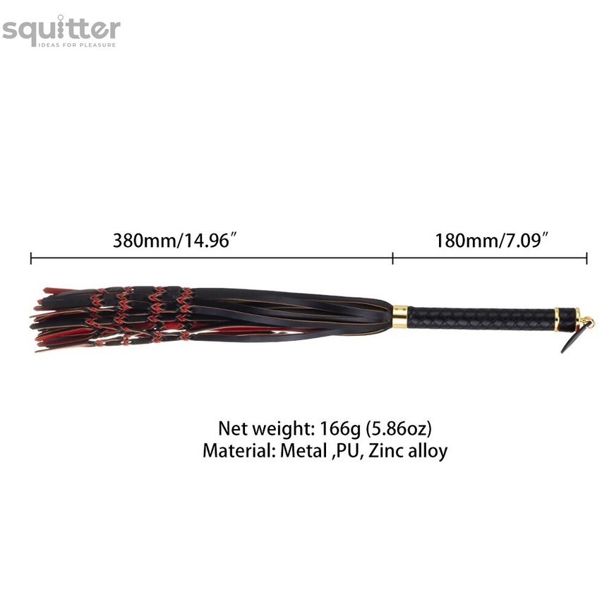 Флогер LOCKINK SEVANDA Red & Black Braided Tail Flogger SX0876 фото