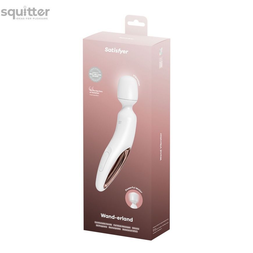 Вібромасажер Satisfyer Wand-erland (White/Rosegold) SX2697 - онлайн-сексшоп Сквітер