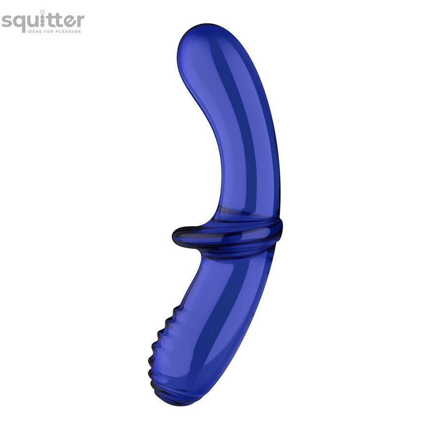 Двосторонній скляний дилдо Satisfyer Double Crystal Light blue, боросилікатне скло, унісекс SO8787 - онлайн-сексшоп Сквітер
