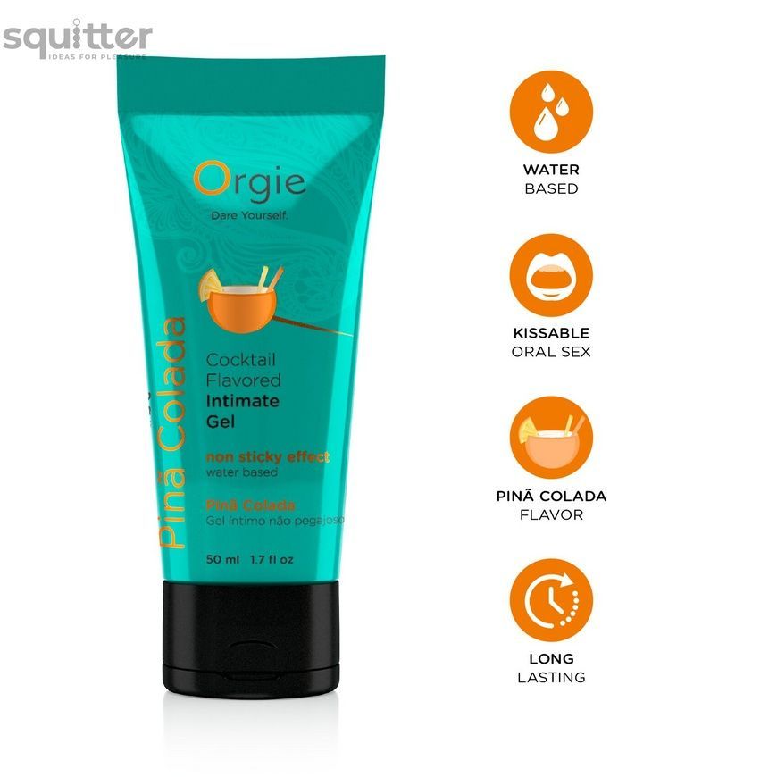 Лубрикант на водній основі Orgie Lube Tube Pina Colada, 50 мл, смак та аромат піна колади SX1516 - онлайн-сексшоп Сквітер