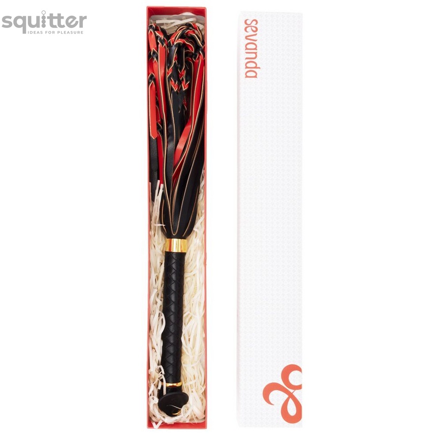 Флогер LOCKINK SEVANDA Red & Black Braided Tail Flogger SX0876 фото