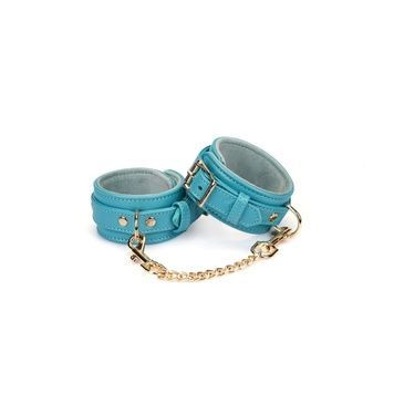 Поножі Liebe Seele Blue Lamb Leather Ankle Cuffs with Velvet Lining SX4845 - онлайн-сексшоп Сквітер