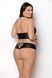 Комплект з екошкіри Passion NANCY BIKINI 6XL/7XL black, бра та трусики з імітацією шнурівки SO7103,2 - інтернет-магазин інтимних товарів Squitter