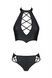 Комплект з екошкіри Passion NANCY BIKINI 6XL/7XL black, бра та трусики з імітацією шнурівки SO7103,3 - інтернет-магазин інтимних товарів Squitter