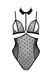 Боди с открытой грудью Passion DOMINICA BODY L/XL black, воротник-чокер, корсетSO8427,3 - интернет-магазин интимных товаров Squitter