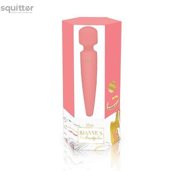 Вібромасажер Rianne S: Bella Mini Wand Coral, 10 режимів роботи, медичний силікон, подарункове паков SO3870 - онлайн-сексшоп Сквітер