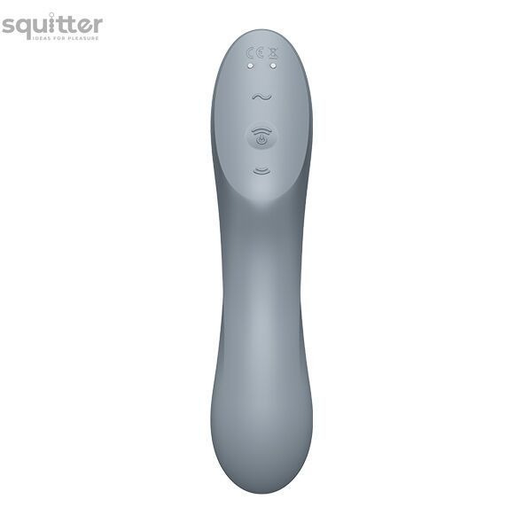 Вакуумный стимулятор с вибрацией Satisfyer Curvy Trinity 3 BlueGrey SO6118 - онлайн-сексшоп Сквитер