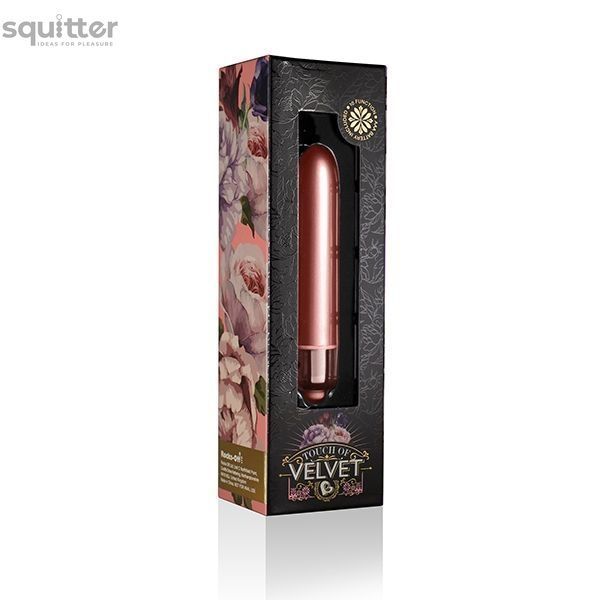 Вибропуля Rocks Off RO-90mm Touch of Velvet Peach Blossom матовая SO2472 - онлайн-сексшоп Сквитер