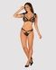 Полупрозрачный эротический комплект Obsessive Obsessivia 2pcs set black L/XL, бюстгальтер и трусики,SO7298,3 - интернет-магазин интимных товаров Squitter