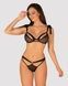 Полупрозрачный эротический комплект Obsessive Obsessivia 2pcs set black L/XL, бюстгальтер и трусики,SO7298,1 - интернет-магазин интимных товаров Squitter