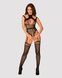 Ажурный бодистокинг с отверстиями Obsessive Bodystocking G327 black S/M/L, черный, комбинезон, с досSO7248,3 - интернет-магазин интимных товаров Squitter
