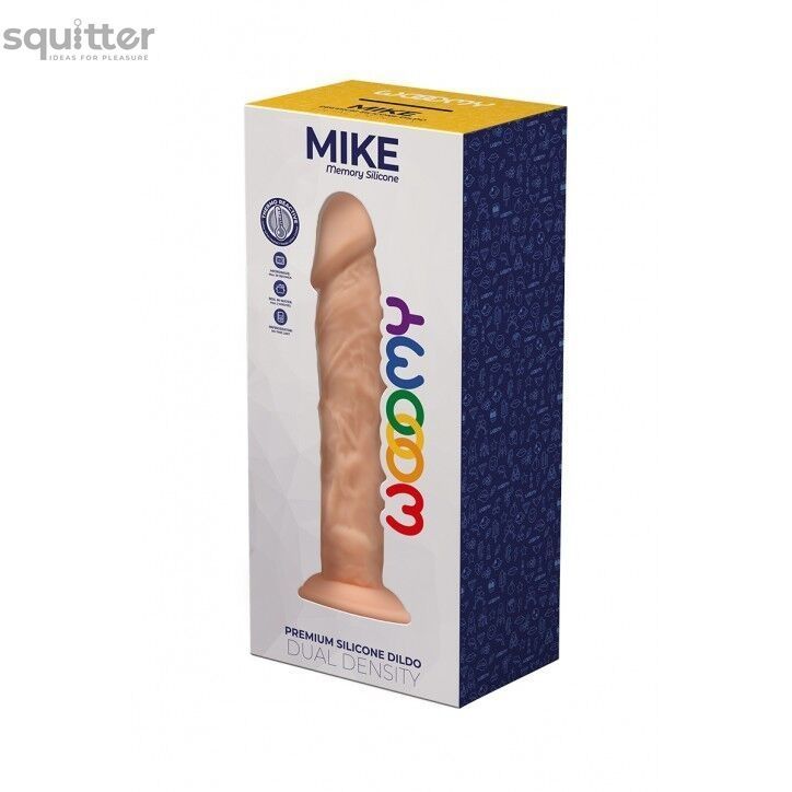 Силиконовый фаллоимитатор Wooomy Mike, термореактивный, с присоской, длина 19,7 см, диаметр 4,2 см SO7399 - онлайн-сексшоп Сквитер