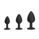 Набір силіконових анальних пробок BMS Roses Til&rsquo; Dawn Silicone Anal Plug Kit Starter Kit Black SX3150,1 - інтернет-магазин інтимних товарів Squitter