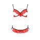 Комплект білизни Passion Exclusive CHERRY SET OpenBra L/XL, red, відкритий ліф, трусики-спідничка PS25507,5 - інтернет-магазин інтимних товарів Squitter