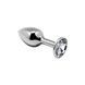 Металева анальна пробка з кристалом Alive Mini Metal Butt Plug White S SO6009,1 - інтернет-магазин інтимних товарів Squitter