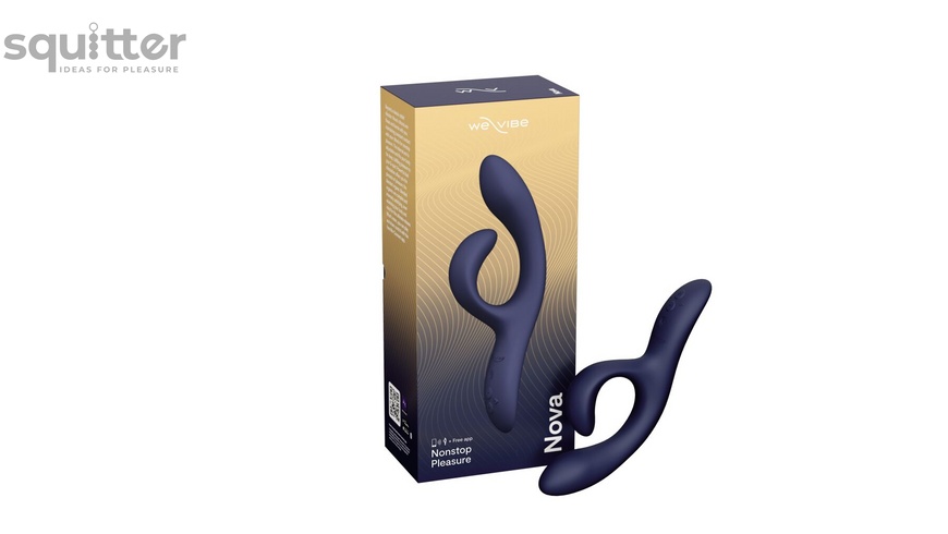 Смарт вибратор-кролик We-Vibe Nova Midnight Blue, эргономичный, регулируемый угол наклона ствола SO6931 фото