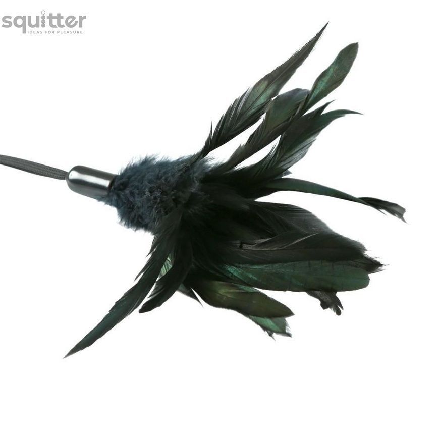 Метелочка-щекоталка Sportsheets - PLEASURE FEATHER BLACK на веревочной петле SO2189 - онлайн-сексшоп Сквитер