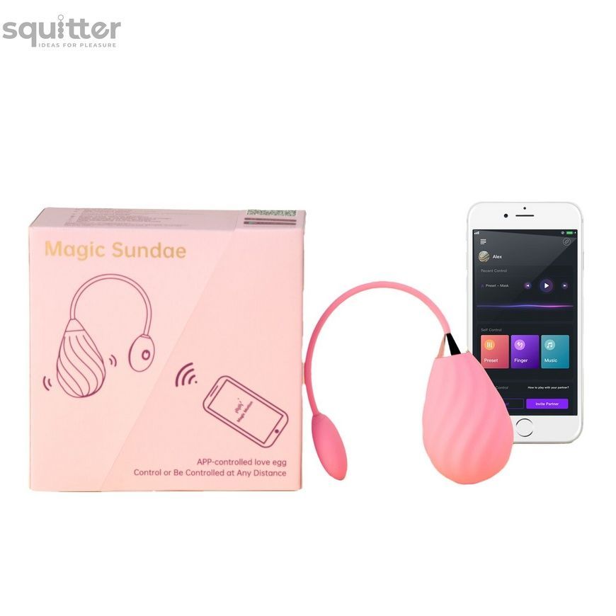 Смарт-віброяйце Magic Motion Sundae Pink SO7014 - онлайн-сексшоп Сквітер