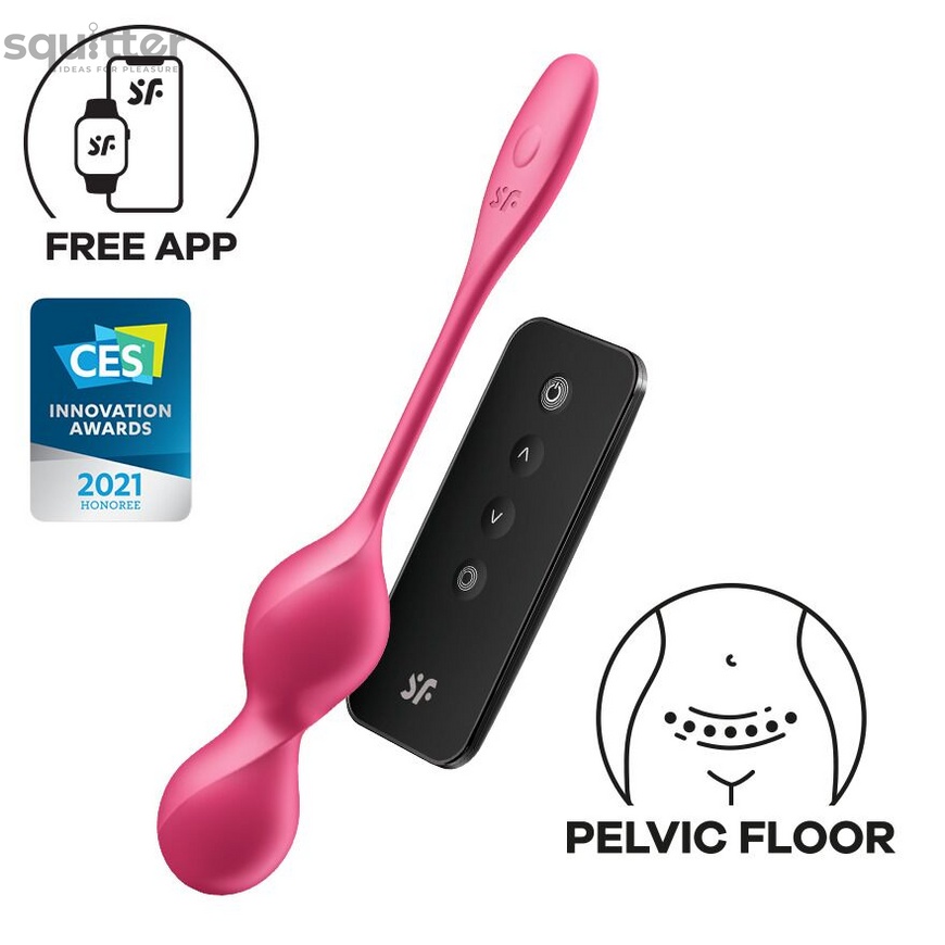 Вагінальні кульки з вібрацією Satisfyer Love Birds 2 Connect App Red SX0571 фото